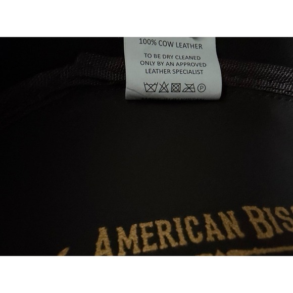 American Bison Brown 100% Genuine Leather Hat Size Medium - Picture 9 of 10